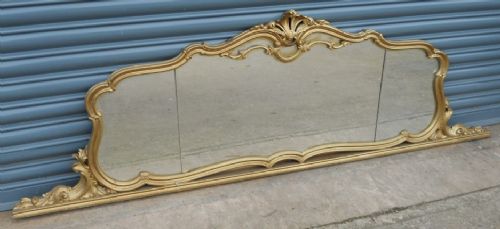Large Ornate Gilt Overmantle Mirror
