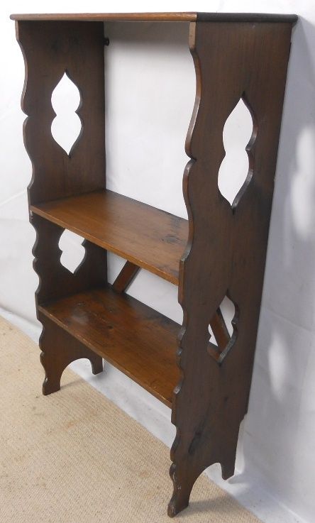 Standing Stained Beech Open Bookshelves