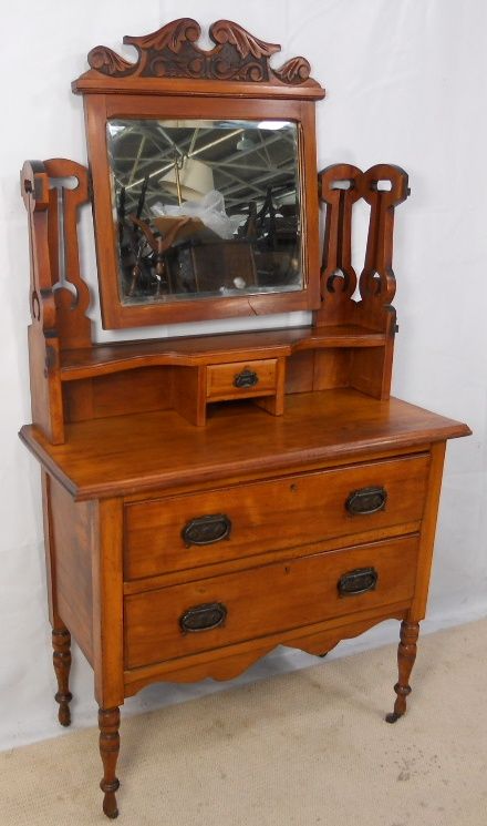 fig 1. Edwardian Satin Walnut Dressing Chest