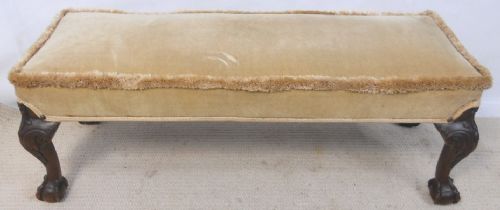 Claw & Ball Long Upholstered Footstool