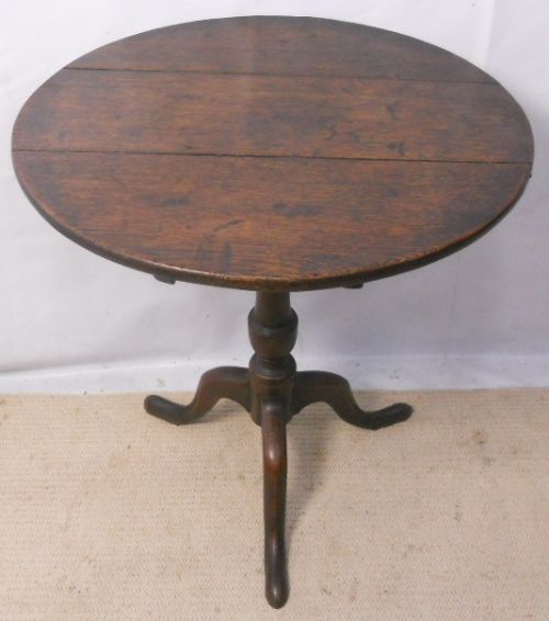 Oak Tripod Tilt Top Table