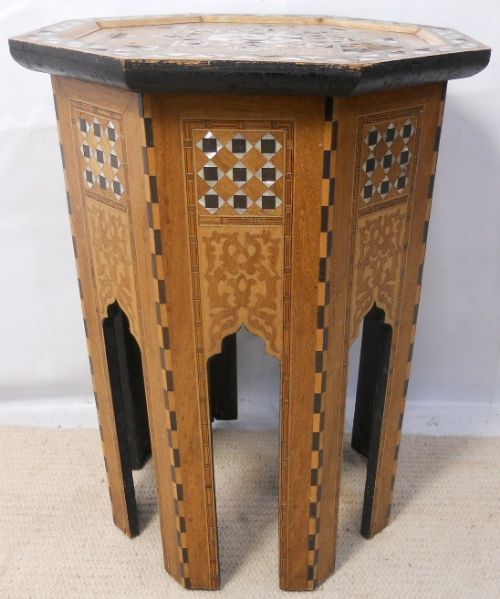 Octagonal Inlaid Mother of Pearl Occasional Coffee Table