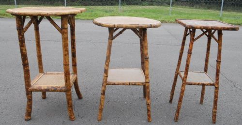 Three Victorian Bamboo Ocassional Tables