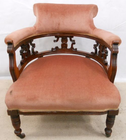 Edwardian Mahogany Tub Armchair