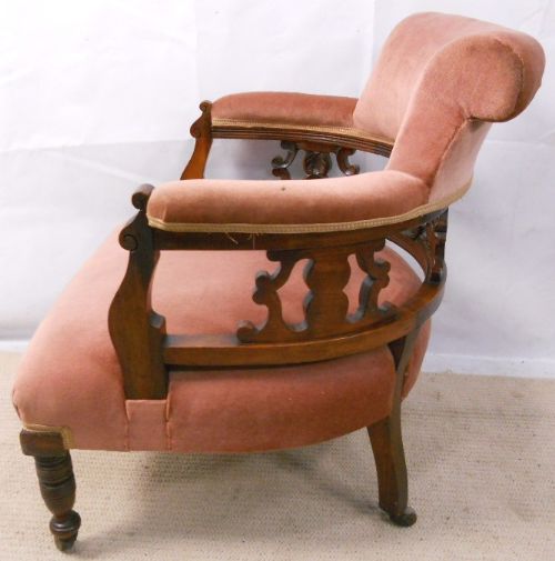 fig 1. Edwardian Mahogany Tub Armchair