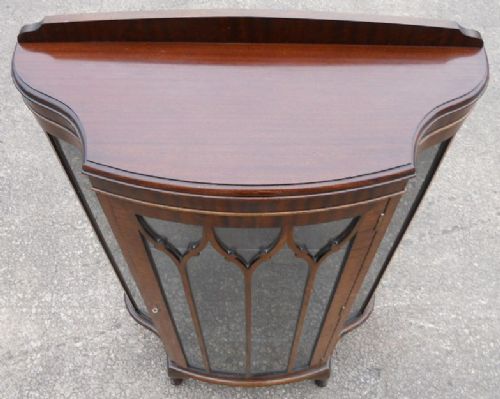 Mahogany Breakfront China Display Cabinet