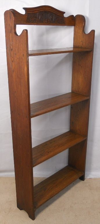 Edwardian Oak Standing Open Bookshelves