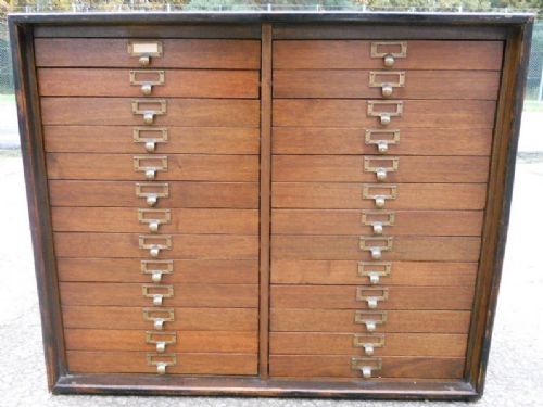 Collector's Mahogany Front Chest of Multi-drawers