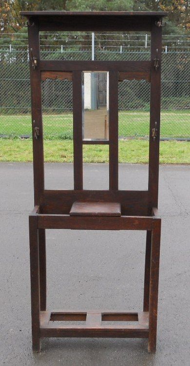 Oak Mirrorback Hallstand