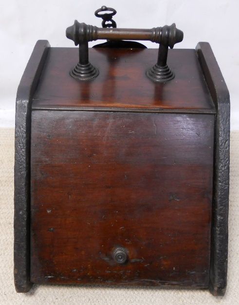 Edwardian Mahogany Purdonium Coal Box