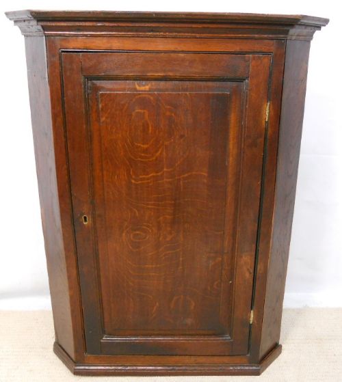 Georgian Oak Hanging Corner Cupboard