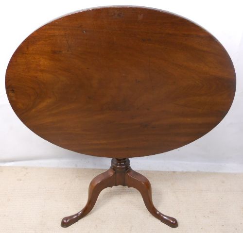 Georgian Oval Mahogany Tilt Top Tripod Table