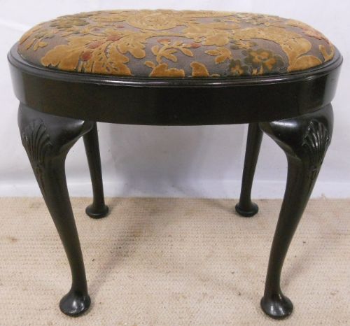 Chippendale Style Oval Mahogany Dressing Stool