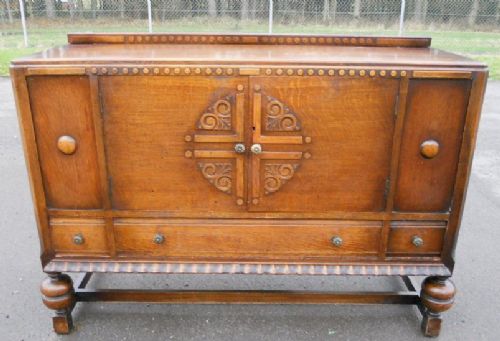 Oak Jacobean Style Sideboard Base