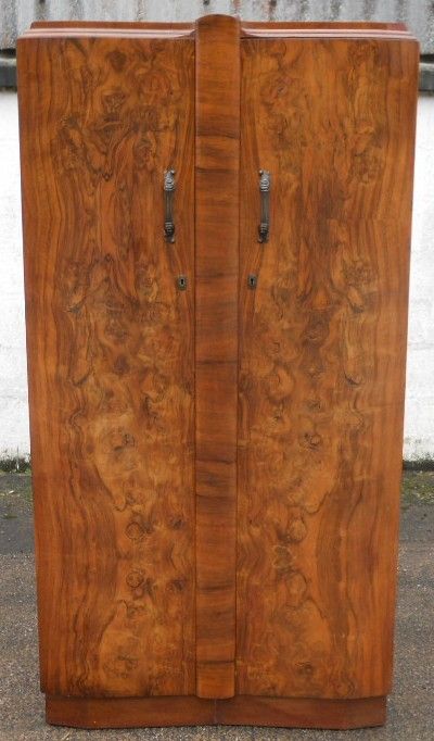 Deco Burr Walnut Small Hanging Wardrobe