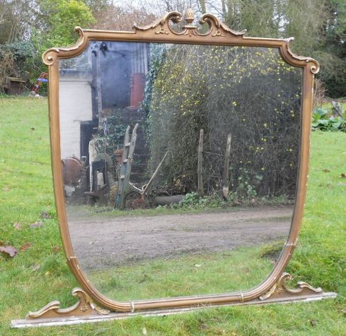Large Gilt Frame Overmantel Mirror