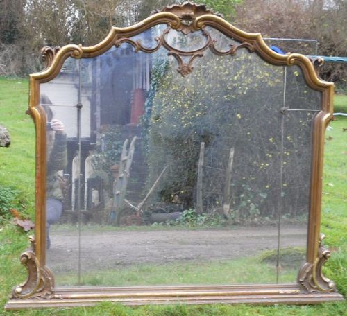 Gilt Framed Overamantle Mirror