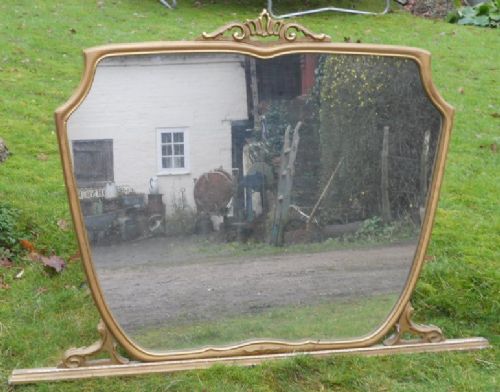 Large Gilt Frame Overmantel Mirror