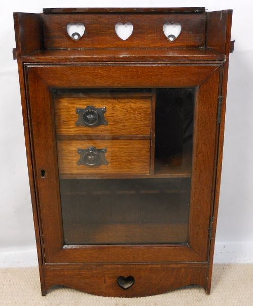 Arts & Craft Oak Hanging Cabinet