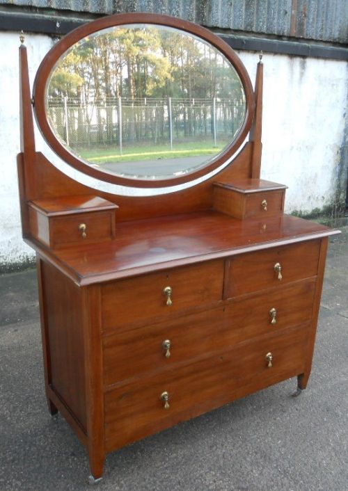 fig 1. Edwardian Large Mahogany Dressing Chest