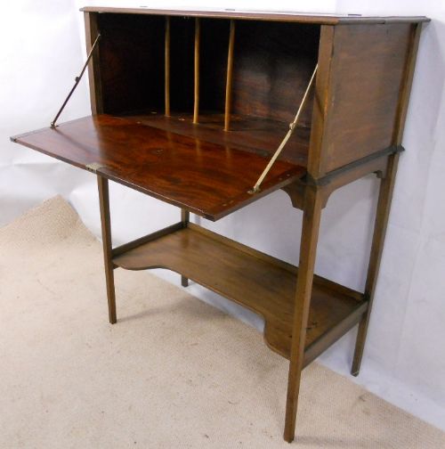 Art Nouveau Mahogany Standing Workstation Bureau