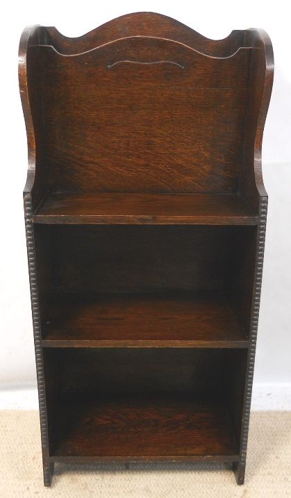Oak Standing Open Magazine Bookcase Cabinet