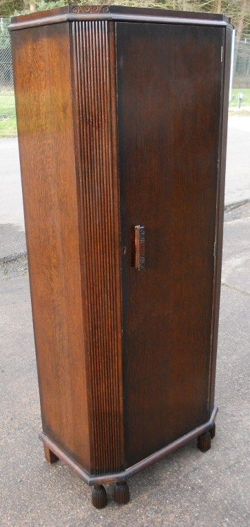 fig 1. Deco Dark Oak Hall Cupboard