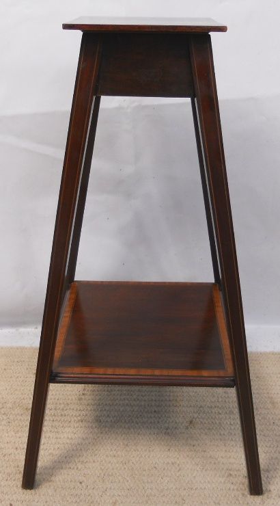 Edwardian Inlaid Mahogany Plant Stand