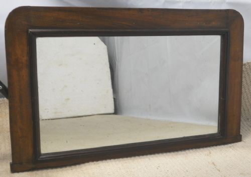 Small Victorian Walnut Framed Overmantel Mirror