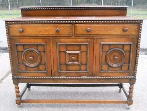 Oak Jacobean Style Sideboard