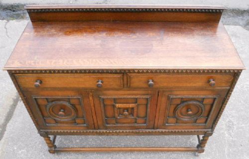 fig 1. Oak Jacobean Style Sideboard