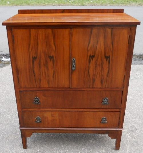Mahogany & Walnut Tallboy Cupboard