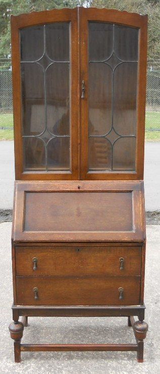 Oak Bureau Bookcase