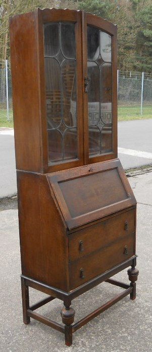 fig 1. Oak Bureau Bookcase