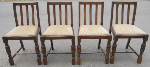 Set of Four Oak Dining Chairs