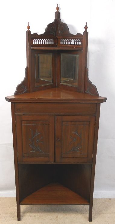 Edwardian Mahogany Corner Display Cabinet