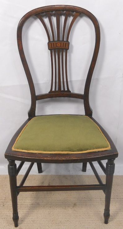 Edwardian Inlaid Mahogany Single Chair