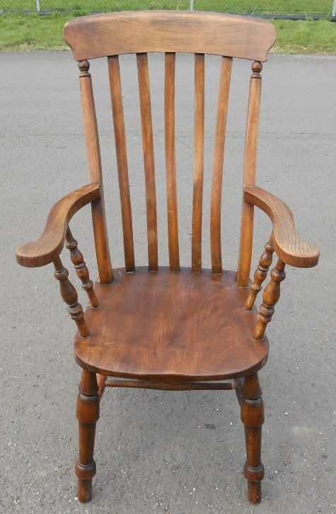 Windsor Elm & Beech Lathback Kitchen Armchair