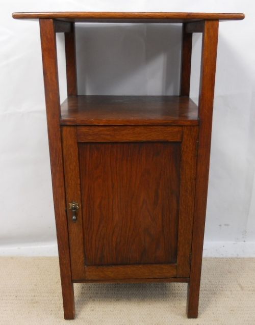 Edwardian Oak Bedside Cabinet