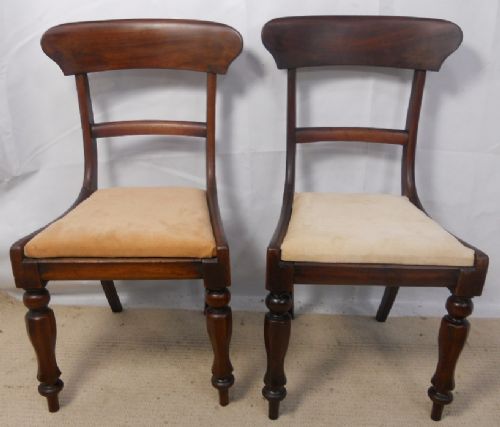 Victorian Pair Mahogany Dining Chairs