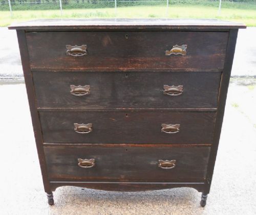 Edwardian Stained Oak Chest of Drawers