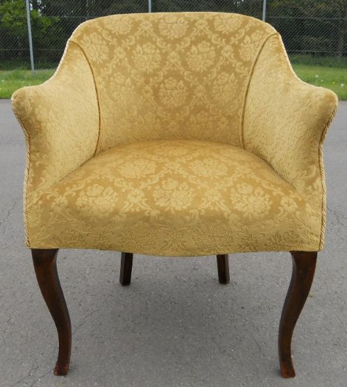 Upholstered Tub Shaped Armchair
