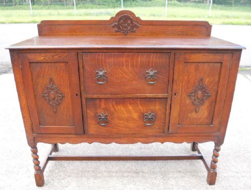 fig 1. Oak Barley Twist Sideboard