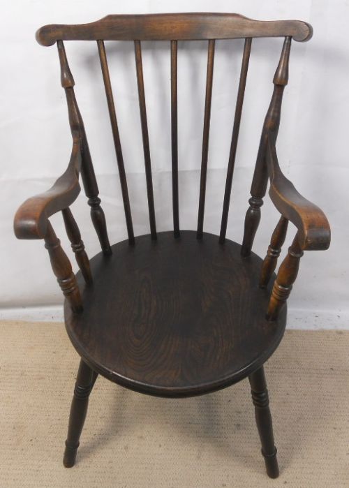 Elm Stickback Kitchen Armchair