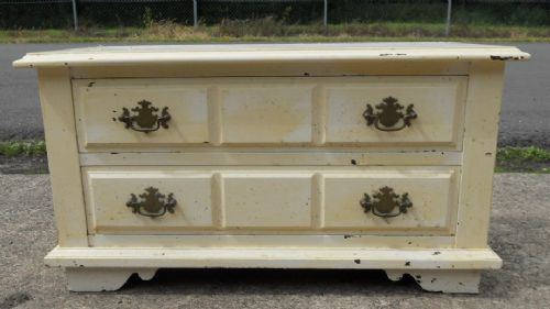 Edwardian Low Painted Mahogany Chest