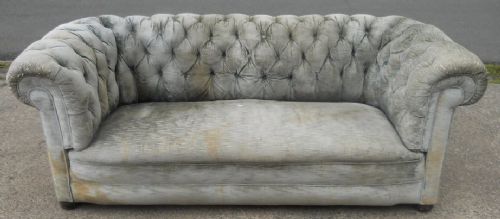 Three Seater Chesterfield Settee for Re-upholstery