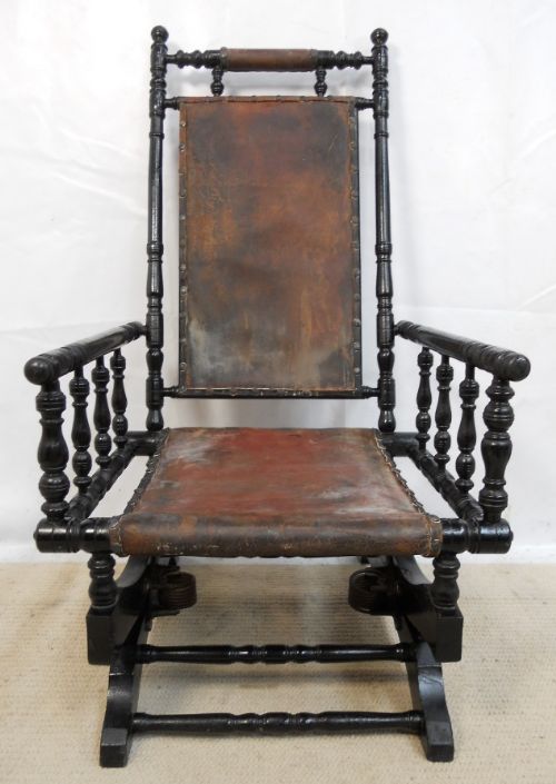 Edwardian Walnut Framed Rocking Armchair