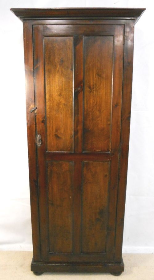 Edwardian Tall Beech Kitchen Cupboard