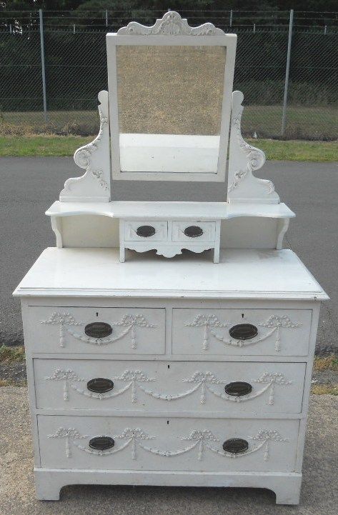Edwardian Painted Dressing Chest