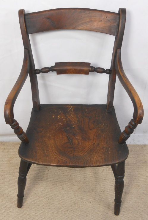 Antique Elm Oxford Kitchen Armchair